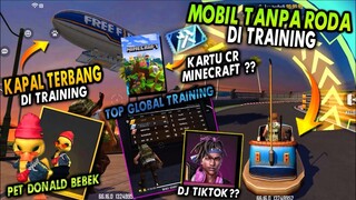 ADA CR BIRU ?? ADA PET DONALD BEBEK !! ADA MOBIL TANPA RODA DI TRAINING !! FREE FIRE ADVANCE SERVER