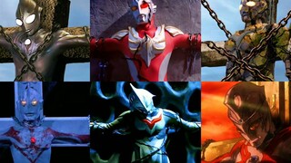 Ultraman was crucified by a monster to protect humans. Will you give them a thumbs up and cheer for 