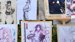 When the teacher said that there would be an art exhibition for the school anniversary. . .