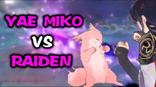 Yae Miko VS Raiden Shogun | Yae Miko DMG Showcase | Genshin Impact