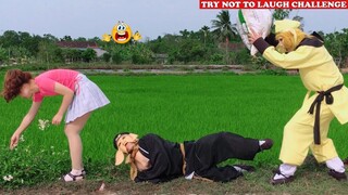 Cười Bể Bụng Với Ngộ Không Ăn Hại Và Gái Xinh - Phần 88 - Top  New Funny 😂 😂 Comedy Videos 2020