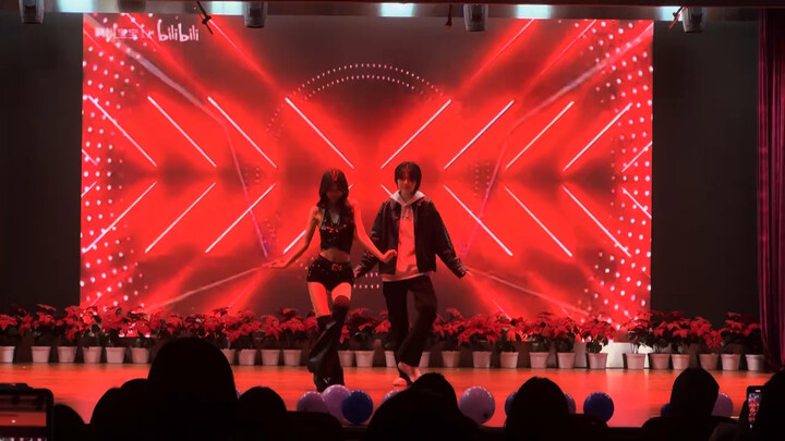 High School Girls' Stage Pair Dance
