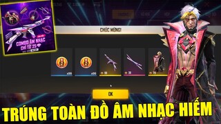 FREE FIRE - Test FULL Hộp Bạch Cước Hiếm, Nhận Skin Thompson Bạch Cước Và Combo Âm Nhạc | THI BLUE