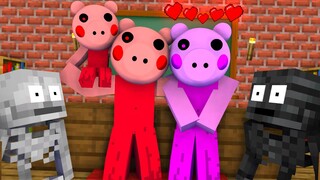 Monster School : PIGGY FAMILY LIFE - Minecraft Animation