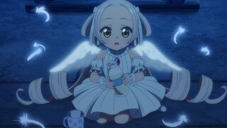 The little Loli angel was summoned as a demon. She was holding milk when she came. She couldn't hold