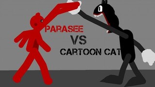 Cartoon Cat Vs Parasee (Trevor Henderson Creatures Vs Roblox Piggy) - Stick Nodes