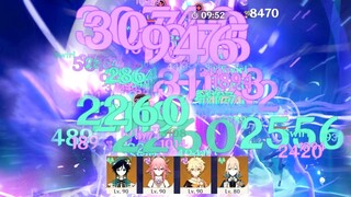 Venti Traveler Electro Yae Miko Crazy Energy Recharge Team - Too Much Satisfaction DMG Numbers
