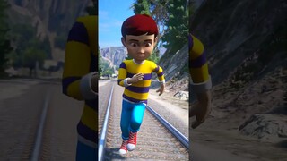 GTAV: SHIVA VS LITTLE SINGHAM AND THOMAS THE TRAIN #shorts