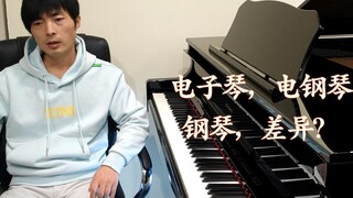 钢琴，电子琴，电钢琴的差异。用电子琴能不能学钢琴？