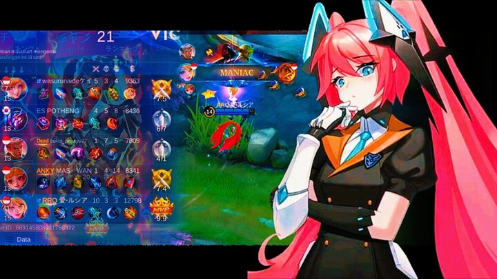 awal kena bantai di balas dengan maniac 😈😈 highlight LAYLA [{Mobile Legends}]