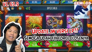 WAJIB UPDATE SEMUA JURASSIC WROLD THE GAME DAN LPNYA  UNTUK BELI VIP DAN PACK DINOSAURUS TERBARU