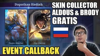 SKIN COLLECTOR ALDOUS & BRODY GRATIS !! EVENT CALLBACK RUSIA, HADIAHNYA GILA TAPI TIDAK WORT IT !