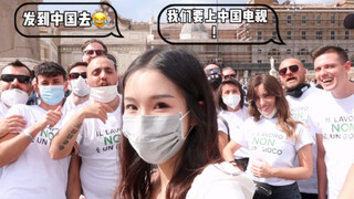 Protests erupt in multiple locations in Italy; I was mistakenly surrounded by demonstrators thinking