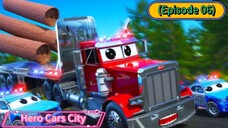 Hero Cars City (Episode 06) The Lost log Truck, Going to Step