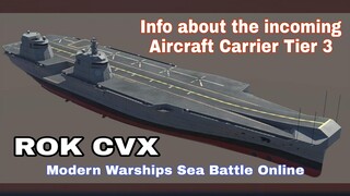 Modern Warships: Info about the incoming Aircraft Carrier Tier3 ROK CVX.