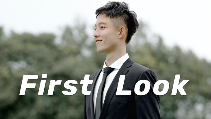 He saw me in my wedding dress for the first time/first love and marriage/first look