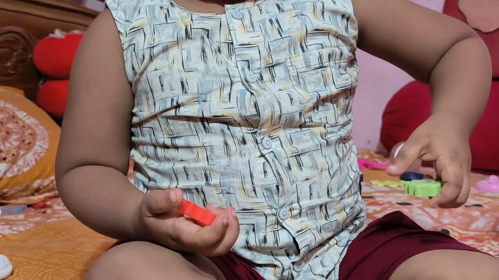 playing with baby