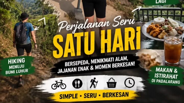 perjalanan seru satuh hari sepedahan hiking dan kuliner