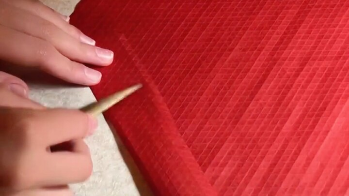 การพับกระดาษรูปดอกกุหลาบ