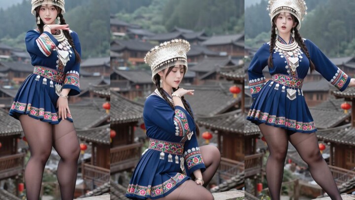 【Gadis Miao】Langkah kucing yang anggun ❤️ Busana Miao + stoking hitam benar-benar sempurna