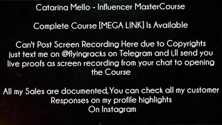 Catarina Mello Course Influencer MasterCourse Download