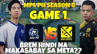 BREN ESPORTS vs RSG GAME 1 | MPL PH SEASON 8 | MLBB