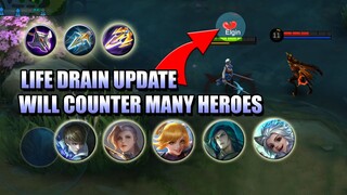 LIFE DRAIN WILL COUNTER ALL HEALS - INDIRECT NERF TO FANNY, GUSION AND MORE - MLBB