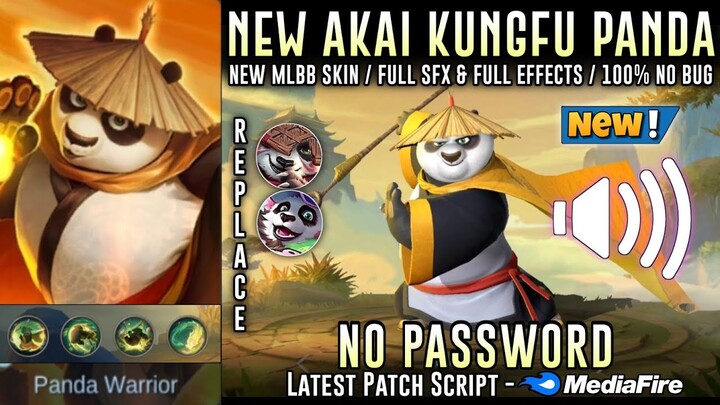 New Akai KungFu Panda Skin Script No Password | Full Sound & Full Effects | Mobile Legends
