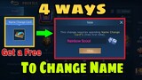 How to CHANGE NAME in Mobile Legends and get a Free Name Change Card