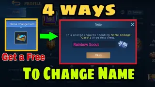 How to CHANGE NAME in Mobile Legends and get a Free Name Change Card