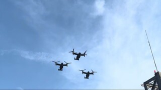 V-22 Osprey Flyover at Audi Field - Driven by Matt \