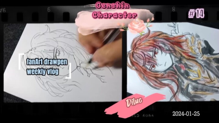 drawing character genshin_____🖋🖋🖋with ini