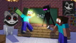 Monster School : BABY MONSTERS SMILE CAT HORROR CHALLENGE - Minecraft Animation