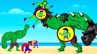 Rescue SHE HULK Pregnant & Baby Hulk From GIANT- WOLF HULK : Who Is The King Of Super Heroes?