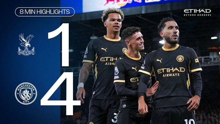 Crystal Palace 1-4 Man City _ Highlights as Cherki and Haaland score twice in So