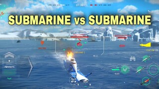 Modern Warships: SUBMARINE vs SUBMARINE online match.