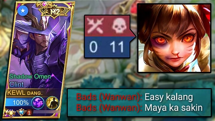 SORRY WANWAN YOU WONT BE ABLE TO USE YOUR ULTIMATE AGAINST TO MY CLINT!!🔥 (must watch)