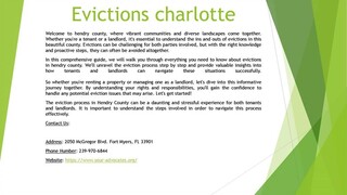 Evictions charlotte