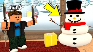 I DISGUISED as a SNOWMAN and NO ONE COULD FIND ME..(Murder Mystery 2)