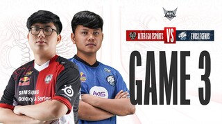 EVOS LEGENDS VS ALTER EGO | Playoffs DAY 4 - MATCH 1 GAME 3 #MPLIDS11