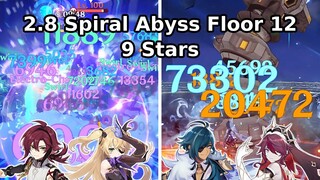 【Genshin Impact】Heizou Taser & Kaeya/Rosaria Reverse Melt | 2.8 Spiral Abyss Floor 12 (9 Stars)