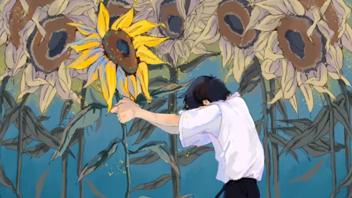A dozen seconds to watch Shinji Ikari pinch flowers [Kaoru-Shinji]