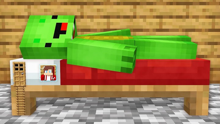 How JJ Built a House inside Mikey’s BED in Minecraft (Maizen)