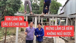 Em Dường bị mất nữa hộp sọ vui mừng được các chú từ thiện khởi công cất nhà mới...!