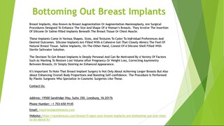 Bottoming Out Breast Implants