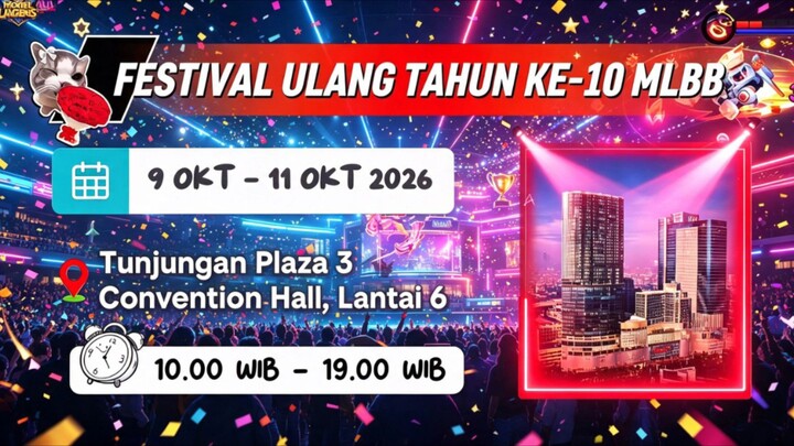 PESTA ULANG TAHUN KE 10 MLBB !! WAKTUNYA MAIN KE LAND OF DAWN NYATA !!