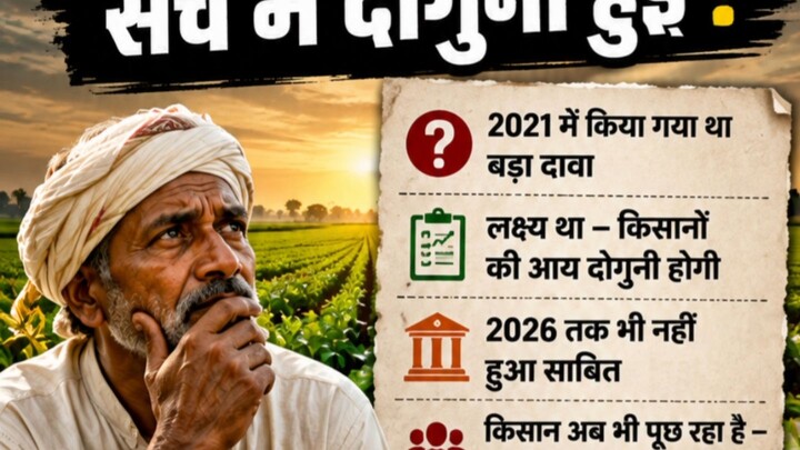 2022 तक किसानों की आय दोगुनी करने का वादा—क्या हुआ?