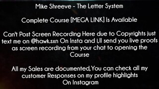 Mike Shreeve Course The Letter System Download