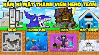 Noob Ruby Thử Thách 24h Khám Phá HẦM BÍ MẬT Của Các Thành Viên Hero Team Trong Minecraft