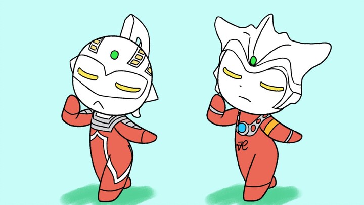 [Ultraman handwriting] It's just Seven and Leo dancing